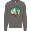 Snowmobile Dont Follow Me Funny Mens Sweatshirt Jumper Charcoal
