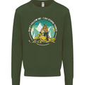 Snowmobile Dont Follow Me Funny Mens Sweatshirt Jumper Forest Green