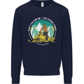 Snowmobile Dont Follow Me Funny Mens Sweatshirt Jumper Navy Blue