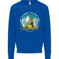 Snowmobile Dont Follow Me Funny Mens Sweatshirt Jumper Royal Blue