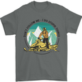 Snowmobile Dont Follow Me Funny Mens T-Shirt 100% Cotton Charcoal