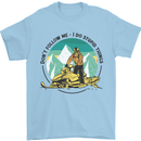 Snowmobile Dont Follow Me Funny Mens T-Shirt 100% Cotton Light Blue