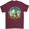 Snowmobile Dont Follow Me Funny Mens T-Shirt 100% Cotton Maroon