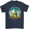 Snowmobile Dont Follow Me Funny Mens T-Shirt 100% Cotton Navy Blue