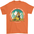 Snowmobile Dont Follow Me Funny Mens T-Shirt 100% Cotton Orange