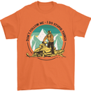 Snowmobile Dont Follow Me Funny Mens T-Shirt 100% Cotton Orange