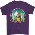 Snowmobile Dont Follow Me Funny Mens T-Shirt 100% Cotton Purple