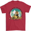 Snowmobile Dont Follow Me Funny Mens T-Shirt 100% Cotton Red