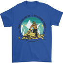 Snowmobile Dont Follow Me Funny Mens T-Shirt 100% Cotton Royal Blue