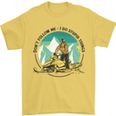 Snowmobile Dont Follow Me Funny Mens T-Shirt 100% Cotton Yellow