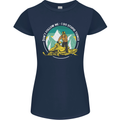 Snowmobile Dont Follow Me Funny Womens Petite Cut T-Shirt Navy Blue