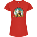 Snowmobile Dont Follow Me Funny Womens Petite Cut T-Shirt Red