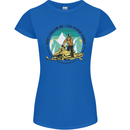 Snowmobile Dont Follow Me Funny Womens Petite Cut T-Shirt Royal Blue