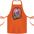 Some Girls Chase Funny Biker Motorcycle Cotton Apron 100% Organic Orange