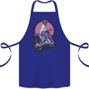 Some Girls Chase Funny Biker Motorcycle Cotton Apron 100% Organic Royal Blue