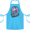 Some Girls Chase Funny Biker Motorcycle Cotton Apron 100% Organic Turquoise