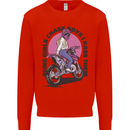 Some Girls Chase Funny Biker Motorcycle Kids Sweatshirt Jumper Bright Red