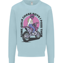 Some Girls Chase Funny Biker Motorcycle Kids Sweatshirt Jumper Light Blue