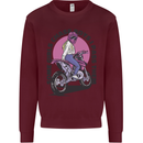 Some Girls Chase Funny Biker Motorcycle Kids Sweatshirt Jumper Maroon
