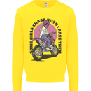 Some Girls Chase Funny Biker Motorcycle Kids Sweatshirt Jumper Yellow
