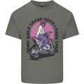 Some Girls Chase Funny Biker Motorcycle Kids T-Shirt Childrens Charcoal