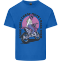 Some Girls Chase Funny Biker Motorcycle Kids T-Shirt Childrens Royal Blue