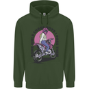 Some Girls Chase Funny Biker Motorcycle Mens 80% Cotton Hoodie Forest Green