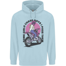 Some Girls Chase Funny Biker Motorcycle Mens 80% Cotton Hoodie Light Blue