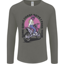 Some Girls Chase Funny Biker Motorcycle Mens Long Sleeve T-Shirt Charcoal