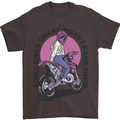 Some Girls Chase Funny Biker Motorcycle Mens T-Shirt Cotton Gildan Dark Chocolate