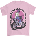 Some Girls Chase Funny Biker Motorcycle Mens T-Shirt Cotton Gildan Light Pink