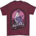 Some Girls Chase Funny Biker Motorcycle Mens T-Shirt Cotton Gildan Maroon