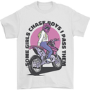 Some Girls Chase Funny Biker Motorcycle Mens T-Shirt Cotton Gildan White