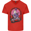 Some Girls Chase Funny Biker Motorcycle Mens V-Neck Cotton T-Shirt Red
