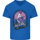 Some Girls Chase Funny Biker Motorcycle Mens V-Neck Cotton T-Shirt Royal Blue