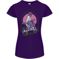 Some Girls Chase Funny Biker Motorcycle Womens Petite Cut T-Shirt Purple