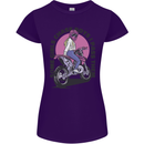 Some Girls Chase Funny Biker Motorcycle Womens Petite Cut T-Shirt Purple