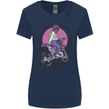 Some Girls Chase Funny Biker Motorcycle Womens Wider Cut T-Shirt Navy Blue