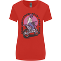 Some Girls Chase Funny Biker Motorcycle Womens Wider Cut T-Shirt Red
