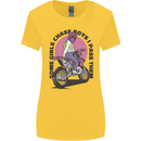 Some Girls Chase Funny Biker Motorcycle Womens Wider Cut T-Shirt Yellow