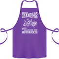 Some Grandad's Play Bingo Real Grandads Ride Motorbikes Cotton Apron 100% Organic Purple