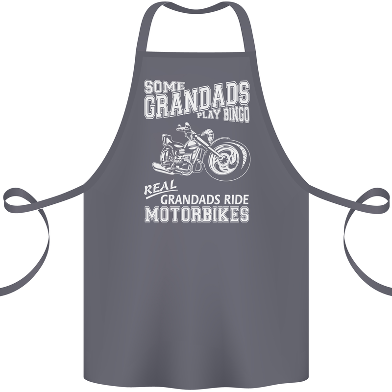 Some Grandad's Play Bingo Real Grandads Ride Motorbikes Cotton Apron 100% Organic Steel