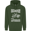 Some Grandad's Play Bingo Real Grandads Ride Motorbikes Mens 80% Cotton Hoodie Forest Green