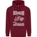 Some Grandad's Play Bingo Real Grandads Ride Motorbikes Mens 80% Cotton Hoodie Maroon