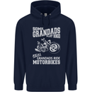 Some Grandad's Play Bingo Real Grandads Ride Motorbikes Mens 80% Cotton Hoodie Navy Blue