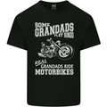 Some Grandad's Play Bingo Real Grandads Ride Motorbikes Mens Cotton T-Shirt Tee Top Black