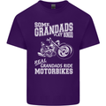 Some Grandad's Play Bingo Real Grandads Ride Motorbikes Mens Cotton T-Shirt Tee Top Purple