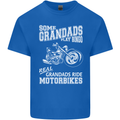 Some Grandad's Play Bingo Real Grandads Ride Motorbikes Mens Cotton T-Shirt Tee Top Royal Blue