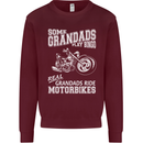 Some Grandad's Play Bingo Real Grandads Ride Motorbikes Mens Sweatshirt Jumper Maroon
