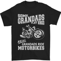 Some Grandad's Play Bingo Real Grandads Ride Motorbikes Mens T-Shirt Cotton Gildan Black
